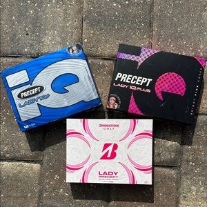 LADY PRECEPT Golf Balls NEW Pink and White IQ+ 3 Boxes 🌴 Bridgestone Palm Tree